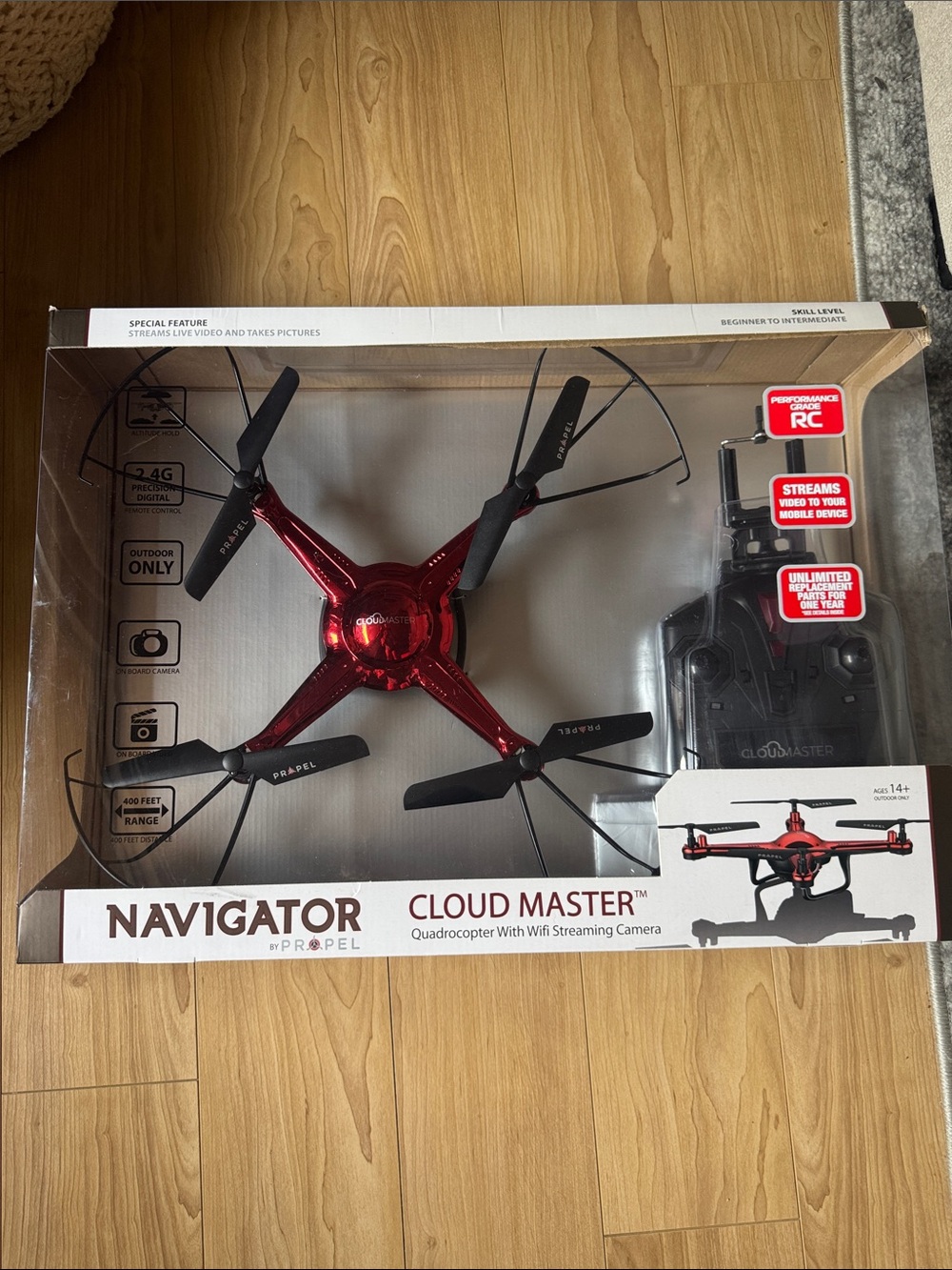 Cloud Master Red WiFi Streaming Quadcopter